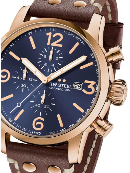 TW-Steel MS84 men's watch, real leather strap