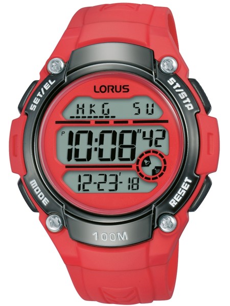 Lorus Digital R2343MX9 Reloj para hombre, correa de silicona
