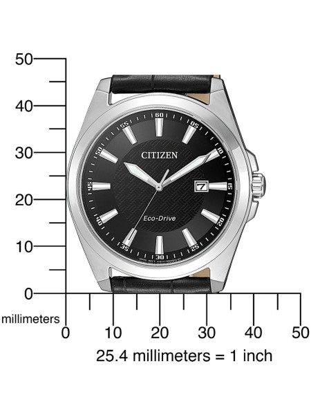 Citizen Klassik BM7108-14E men's watch, real leather strap