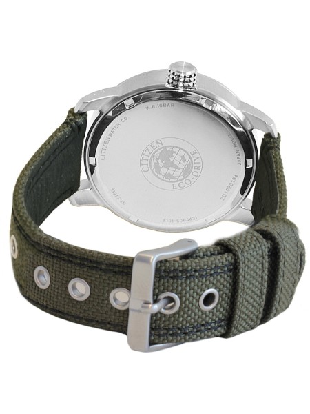 Citizen Sport BM8470-11E men's watch, real leather / textile strap