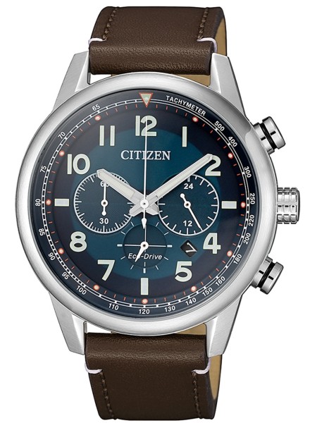 Citizen Eco-Drive Chronograph CA4420-13L men's watch, real leather strap