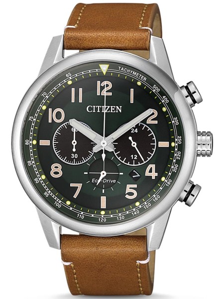Citizen Eco-Drive Chronograph CA4420-21X men's watch, real leather strap