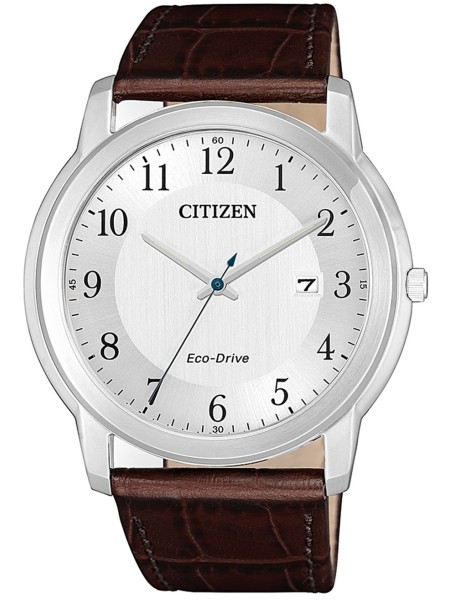 Citizen Eco-Drive AW1211-12A Reloj para hombre, correa de cuero real