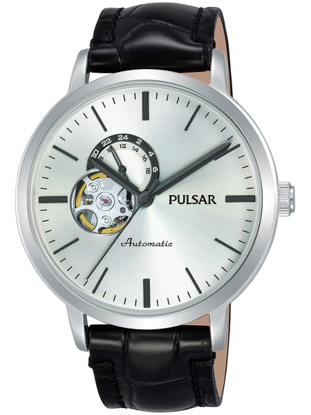 Pulsar Automatik P9A005X1 men's watch, real leather strap