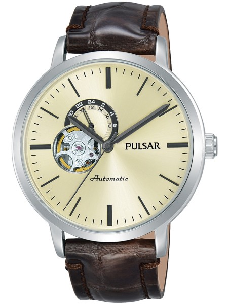Pulsar Automatik P9A007X1 men's watch, real leather strap