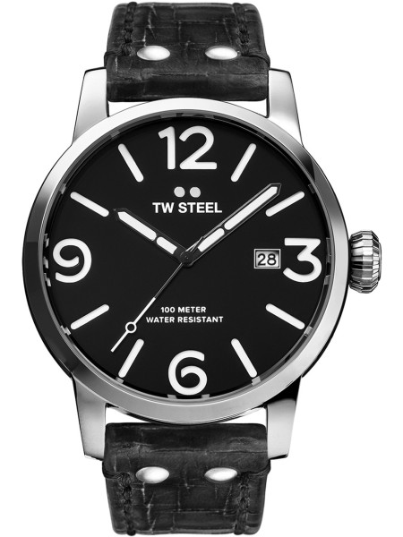 TW-Steel Maverick MS61 Reloj para hombre, correa de cuero real