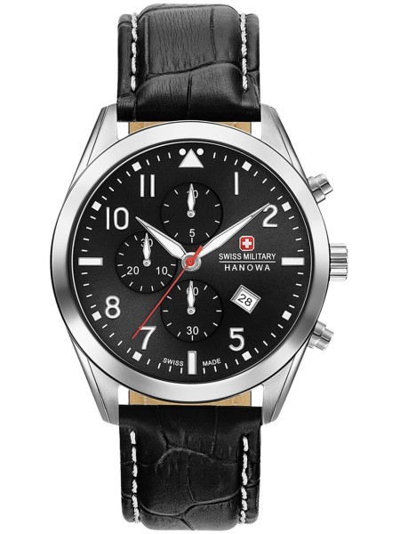 Swiss Military Hanowa 06-4316.04.007 men's watch, real leather strap