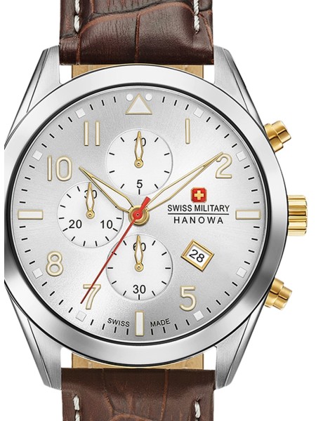 Swiss Military Hanowa 06-4316.04.001.02 men's watch, real leather strap