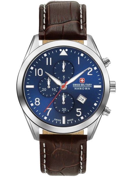 Swiss Military Hanowa 06-4316.04.003 men's watch, real leather strap