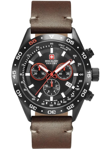 Swiss Military Hanowa 06-4318.13.007 men's watch, real leather strap