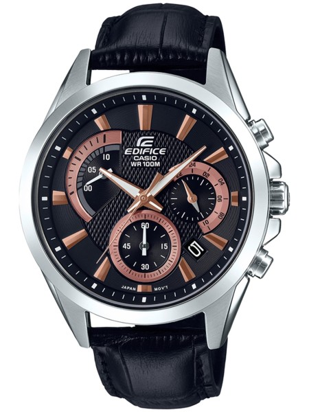 Casio EFV-580L-1AVUEF men's watch, real leather strap