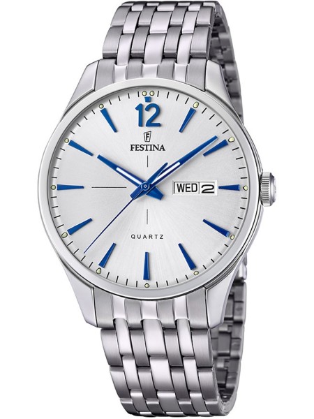 Festina Retro Day-Date F20204/1 men's watch, stainless steel strap