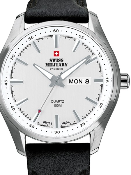 Swiss Military by Chrono SM34027.06 Reloj para hombre, correa de cuero real
