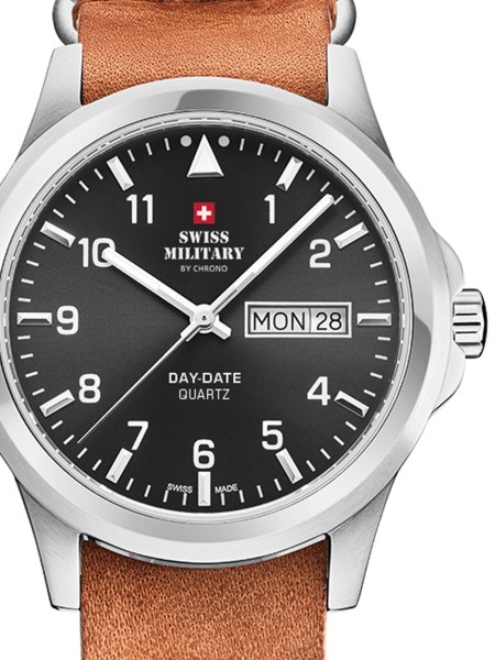 Swiss Military by Chrono SM34071.06 montre pour homme, cuir véritable sangle