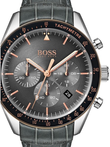 Hugo Boss 1513628 herrklocka, äkta läder armband