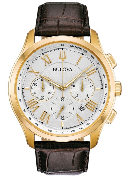 Bulova Klassik 97B169 men's watch, real leather strap