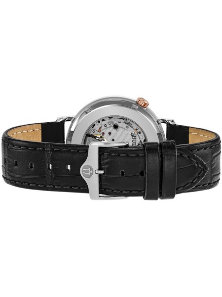 Bulova Klassik Automatik 98A187 men's watch, real leather strap
