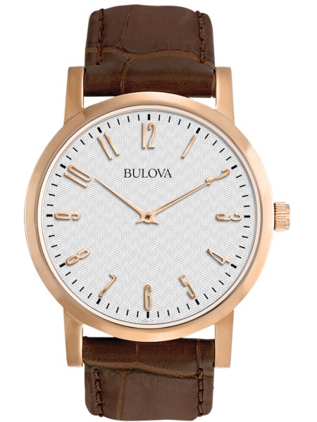 Bulova 97A106 ladies' watch, real leather strap