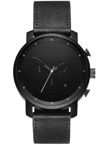 MVMT MC01-BL men's watch, cuir véritable strap