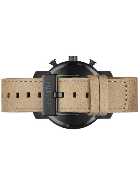 MVMT Chrono MC02-GML men's watch, real leather strap