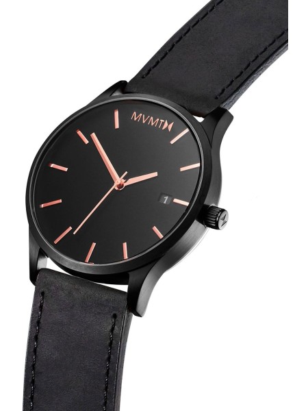 MVMT Classic MM01-BBRGL men's watch, real leather strap