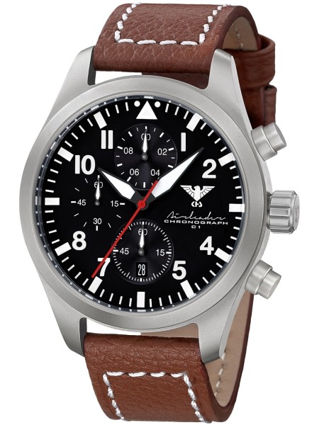 KHS Airleader KHS.AIRSC.LB5 men's watch, real leather strap