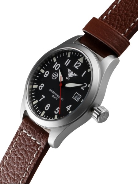 KHS KHS.AIRS.LB5 men's watch, real leather strap