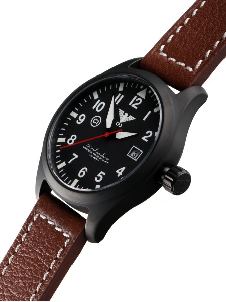 KHS KHS.AIRBS.LB5 men's watch, real leather strap