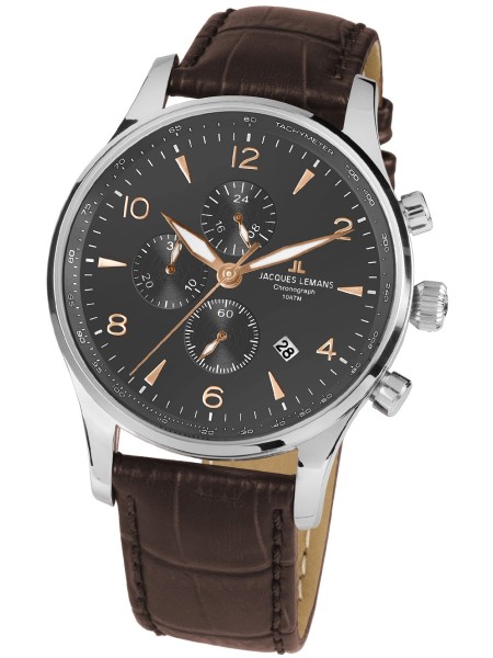 Jacques Lemans London 1-1844ZK men's watch, cuir véritable strap