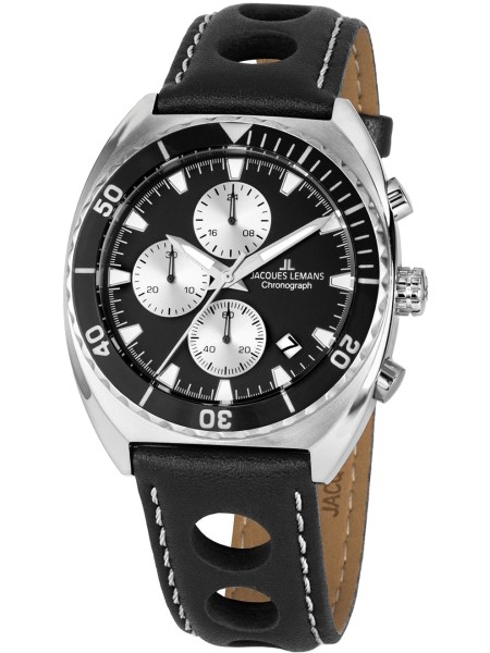Jacques Lemans Serie 200 1-2041A men's watch, real leather strap