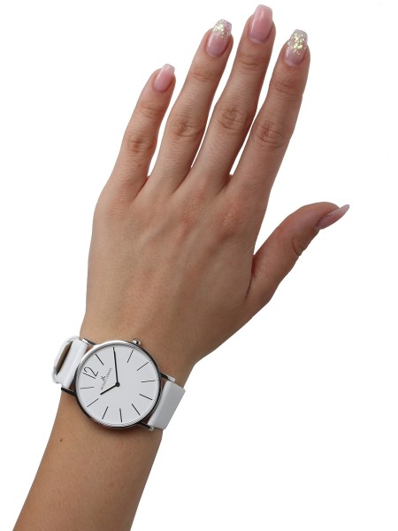 Jacques Lemans York 1-2030B Relógio para mulher, pulseira de cuero real