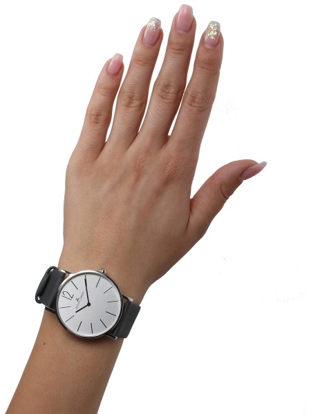 Jacques Lemans York 1-2030C Relógio para mulher, pulseira de cuero real
