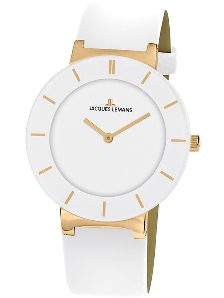 Jacques Lemans Monaco 1-1867F Reloj para mujer, correa de cuero real