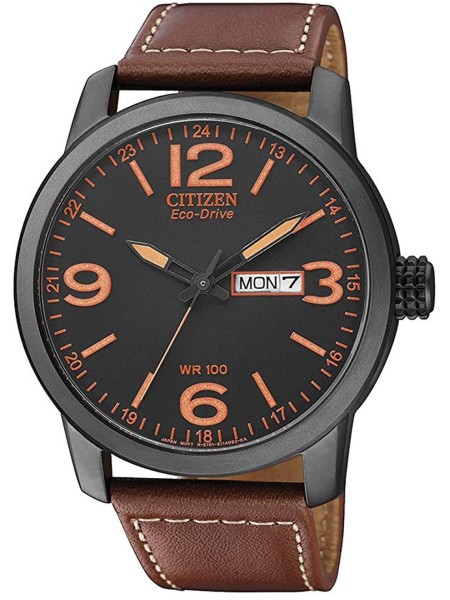 Citizen Eco-Drive BM8476-07E men's watch, real leather strap