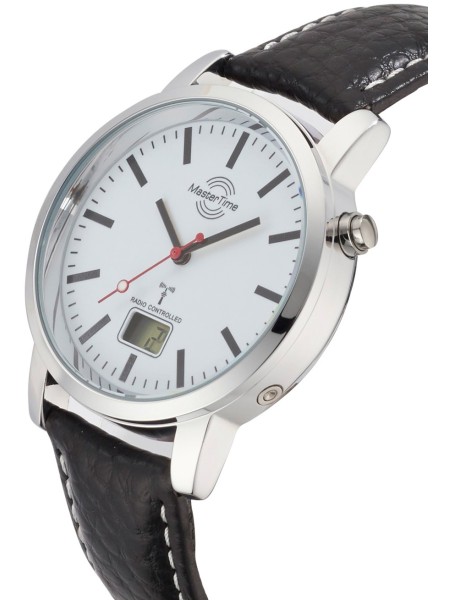 Master Time Funk Basic Series Bahnhofsuhr MTGA-10592-20L men's watch, cuir véritable strap