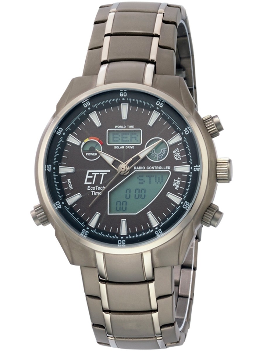 ETT Eco Tech Time Aquanaut II EGT-11339-60M men's watch, titanium strap |  Dialando