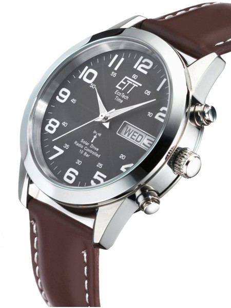 ETT Eco Tech Time Gobi EGS-11251-22L men's watch, cuir véritable strap