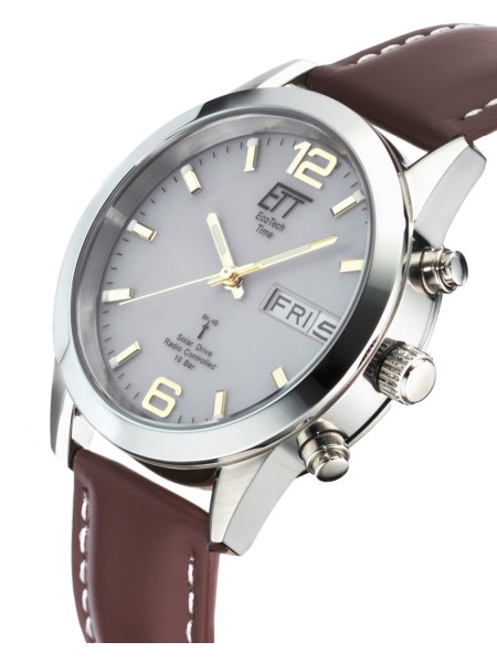 ETT Eco Tech Time Gobi EGS-11248-12L montre pour homme, cuir véritable sangle