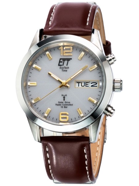 ETT Eco Tech Time Gobi EGS-11248-12L Reloj para hombre, correa de cuero real