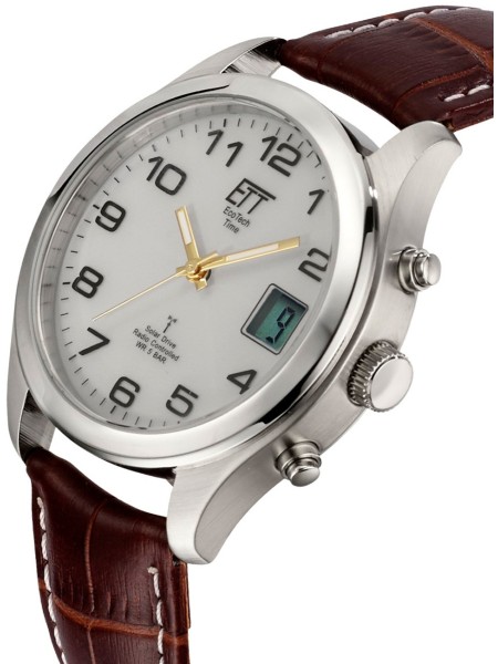 ETT Eco Tech Time Basic EGS-11333-60L montre pour homme, cuir véritable sangle