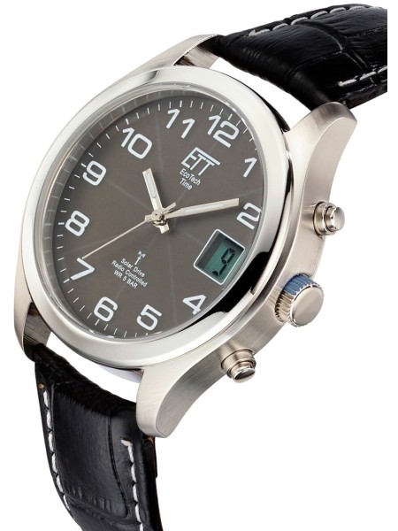 ETT Eco Tech Time Basic EGS-11330-50L montre pour homme, cuir véritable sangle
