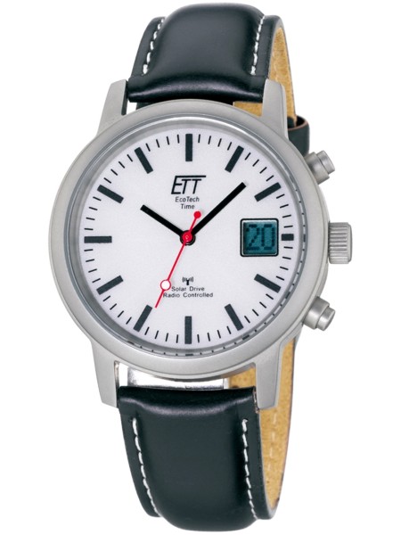 ETT Eco Tech Time Basic EGS-11185-11L men's watch, cuir véritable strap