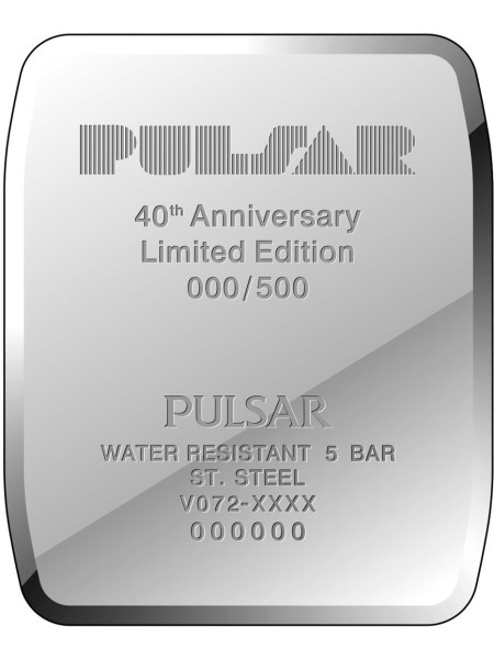 Pulsar PBK036X2 herreur, rustfrit stål rem