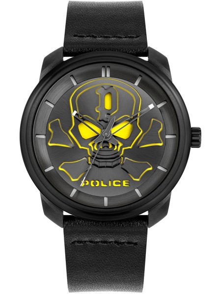 Police PL15714JSB.02 men's watch, real leather strap