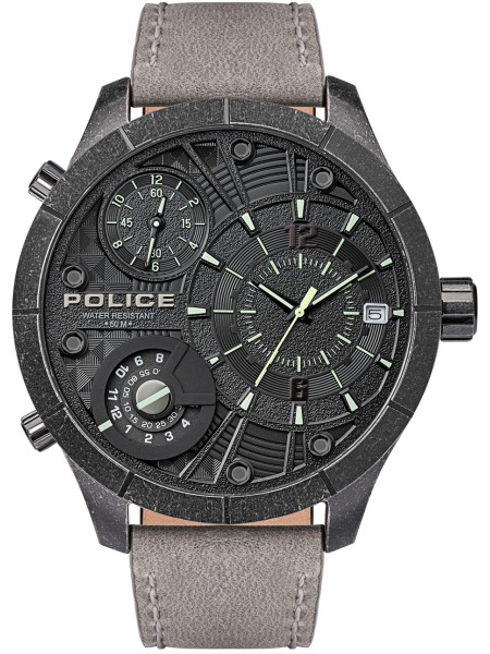 Police PL15662XSQS.02 men's watch, real leather strap