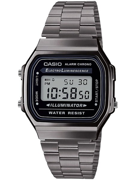 Casio A168WEGG-1AEF ladies' watch, stainless steel strap