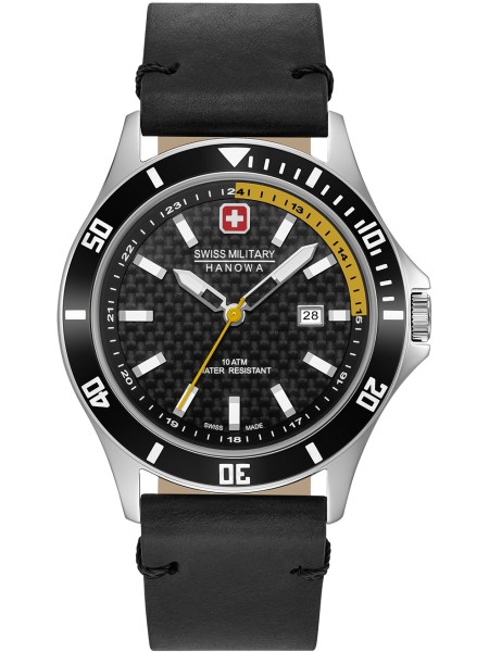 Swiss Military Hanowa Flagship Racer 06-4161.2.04.007.20 montre pour homme, cuir véritable sangle