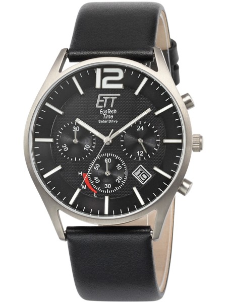 ETT Eco Tech Time EGT-12051-21L men's watch, real leather strap