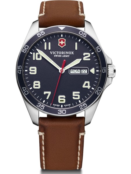 Victorinox Fieldforce 241848 men's watch, real leather strap