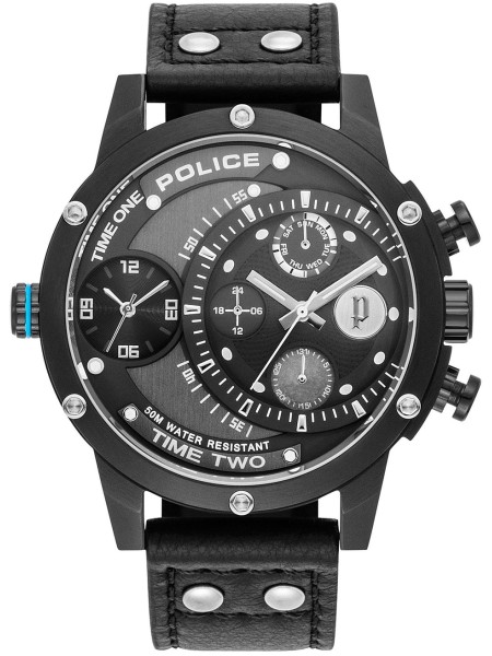 Police Scythe PL15983JSB.61 men's watch, real leather strap